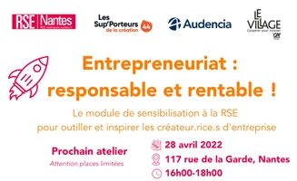 Atelier "Entrepreneuriat : responsable et rentable"